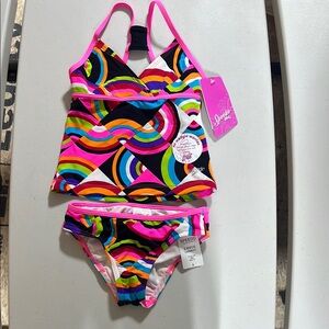 Speedo Pink and Black Bikini Swim Set